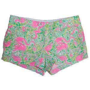 Lilly Pulitzer The Walsh Short Colombo Flamingo Women's Size 2
